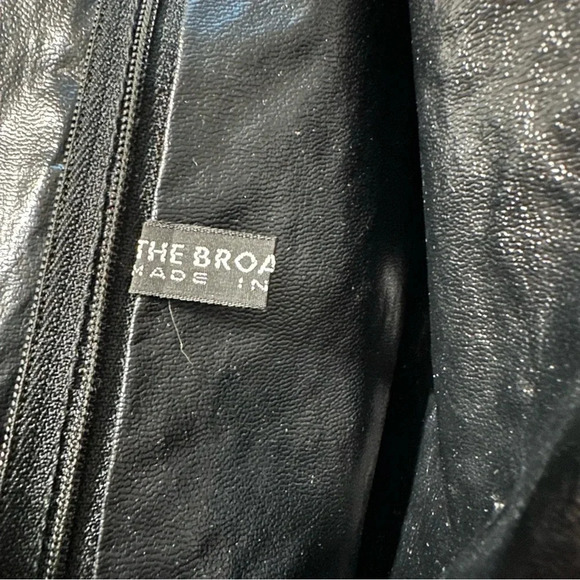 The Broadway Vintage Leather Clutch Purse, Lucite Frame, Made In Italy - Picture 3 of 4